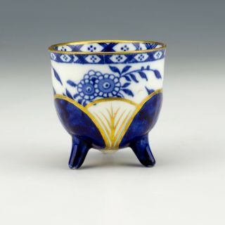 Antique Aesthetic Movement - Japanese Inspired Flow Blue & White Miniature Vase