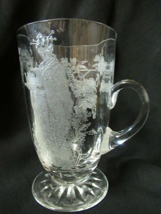 Vintage Antique H.  C.  Fry Japanese Maid Pattern C.  1913 Etched Glass