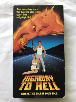 Highway To Hell Rare Vhs 1992 Horror Gore Chad Lowe Kristy Swanson Oop