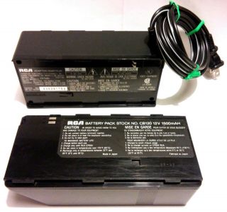 Rare - Rca Cb120 12v Video Camera Camcorder.  Battery & Cps06 Charger - Japan