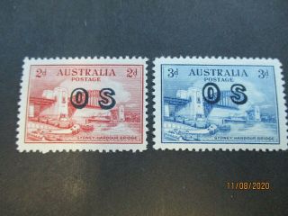 Pre Decimal Stamps: Overprint Os Set Rare - (j408)