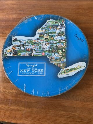 Rare Contour Map Of York State.  Springbok Vintage 500 Piece Puzzle Complete