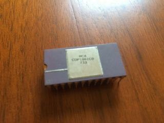 Cosmac Vip Elf Rca Cdp1861 Pixie Video Chip Purple Ceramic With Gold Pins Rare