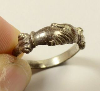 Post Medieval Silver Wedding Ring Clasped Hands