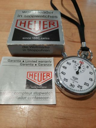 Vintage Heuer Trackmate Stopwatch Chronograph Ref 592 Rare Vintage 3