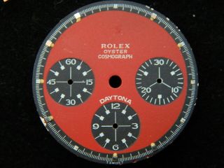 Rare Singer Paul Newman Rolex Cosmograph Daytona Red & Black Wristwatch Dial Nr