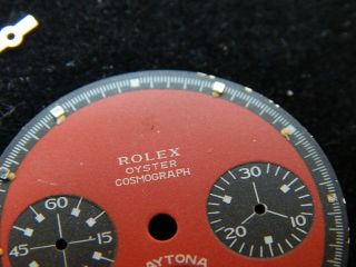 Rare Singer Paul Newman Rolex Cosmograph Daytona Red & Black Wristwatch Dial NR 2