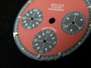 Rare Singer Paul Newman Rolex Cosmograph Daytona Red & Black Wristwatch Dial NR 3