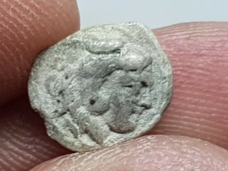 Stunning Rare Ancient Greek Silver Coin Of Hercules/lion 0,  8 Gr 11 Mm