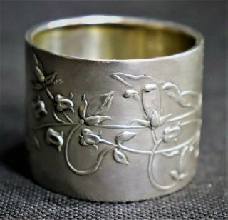 Antique Sterling Silver Napkin Ring Art Nouveau