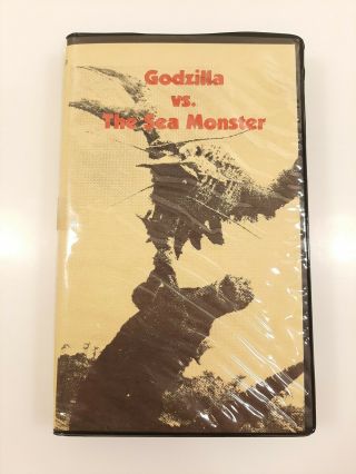 Rare Vtg 1966 Godzilla Vs The Sea Monster Hollywood Home Theatre Vhs Tape