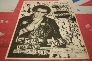 Sex Pistols Cmon Everybody 1979 Nme Advert/poster Top Imagery Rare
