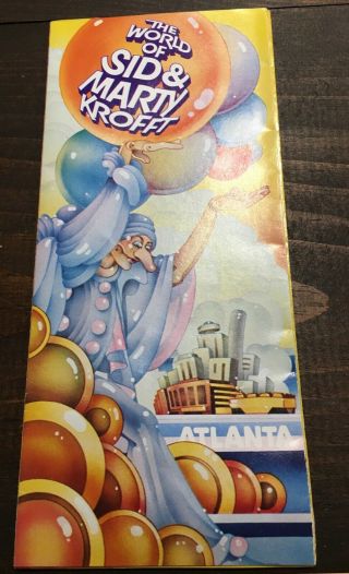 Very Rare Vintage World Of Sid And Marty Krofft Brochure 1976 Atl Opening