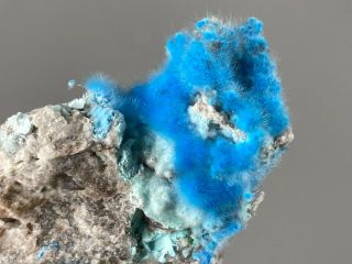 62mm Rare Blue Cyanotrichite On Matrix From China