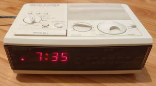 Vintage Sony Dream Machine Model Icf - C3w Digital Fm/am Alarm Clock Radio