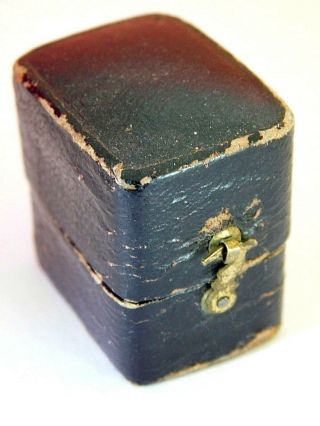 Antique 19th Century Leather Rectangular Jewel / Ring Box