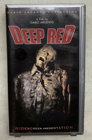 Deep Red Vhs Anchor Bay Dario Argento Widescreen Gore Horror Slasher Rare
