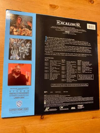 Excalibur - Movie Laserdisc (WIDESCREEN - CAV) Like RARE 2