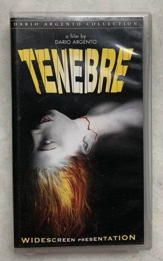 Tenebre 1982 Vhs (anchor Bay 1999) Dario Argento Goblin Horror - Clamshell Rare