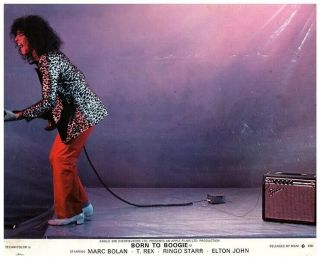 Born To Boogie Lobby Card Marc Bolan T.  Rex Glam Rock Legend Rare 1972