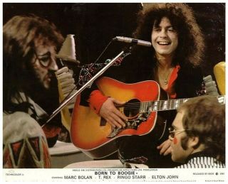 Born To Boogie Lobby Card Marc Bolan T.  Rex Elton John Ringo Starr Rare