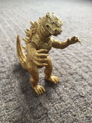 Rare Gold 4.  25” Godzilla Figure Loose