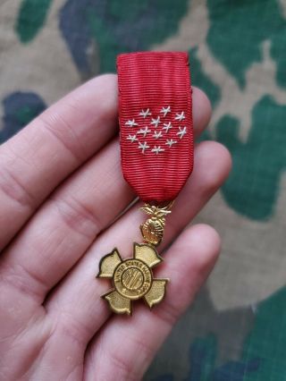 Very Rare Wwi Wwii Usmc Marine Corps Brevet Nco Mini Medal Pin