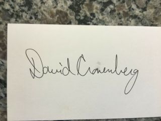 David Cronenberg Horror Director Videodrome,  Scanners,  Dead Zone Rare Signed Card