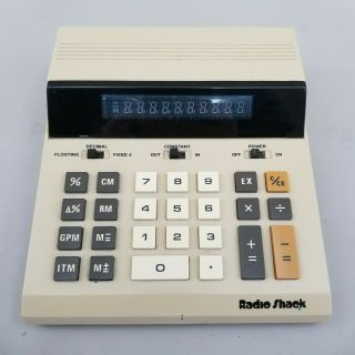 Radio Shack Tandy Model Ec - 2010 Vintage Battery Powered Desktop Calculator Rare