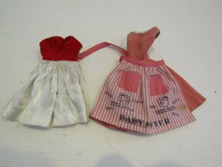 Vintage Barbie Midge Doll Clothing Dress Baby Sitter Apron Tagged Outfit
