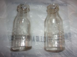 Two Antique Thomas Edison Railroad Telegraph Battery Oil Bottles,  Bloomfield Nj