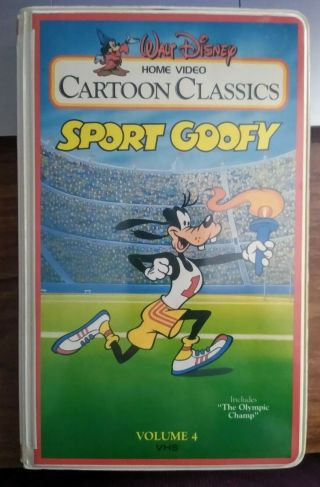 Disney Cartoon Classics Sport Goofy Olympic Champ Volume 4 Vhs Clamshell Rare