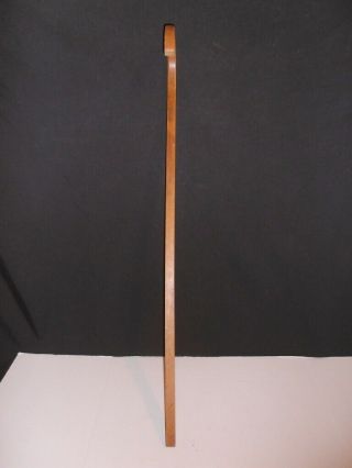 Vtg Doyle wood lumber measuring walking cane ruler bent wood rare advertising 3