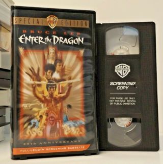 Enter The Dragon Rare Promo Screening Vhs (1998) Whv Bruce Lee 25th Anniversary