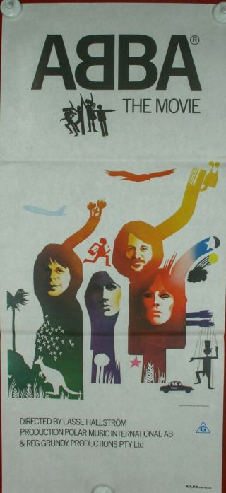 Rare 1977 " Abba The Movie " Biopic Daybill Movie Poster