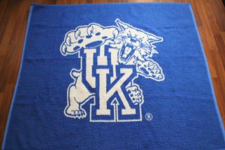Rare Usa - Made University Of Kentucky Wildcats Blanket Uk - 53 1/2 " X 47 1/2 "