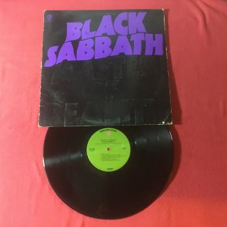 Black Sabbath ‎– Master Of Reality,  (rare) 1971 Santa Maria,  Embossed Green W7