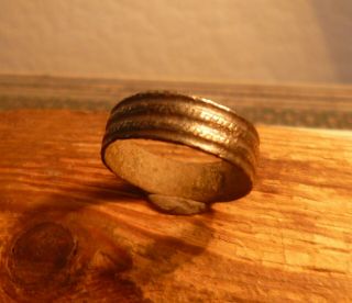 Early Medieval Saxon Or Viking Band Ring - Metal Detecting Find