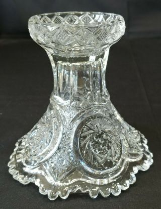 Antique Vintage Clear Pressed Glass Punch Bowl Base