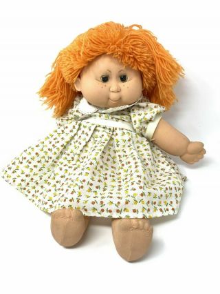 Vintage Baby Doll B.  B.  Made In Spain Yarn Red Hair Blinking Eyes Girl Rare 19 "