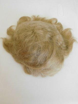 Vintage Blonde Mohair Doll Wig For Doll Head 13 " Circumference