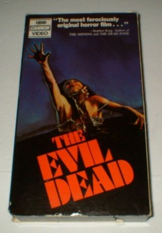 The Evil Dead Rare Horror Vhs Red Text Cover Bruce Campbell Please Read