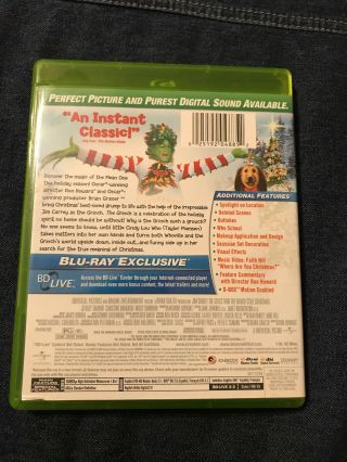 Dr.  Seuss’ How the Grinch Stole Christmas Blu - Ray,  DVD RARE GREEN CASE 2