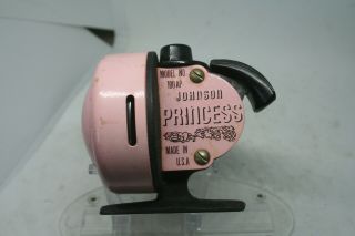 Rare Vintage Johnson Century Pink Princess Fishing Reel - Model 100 Ap