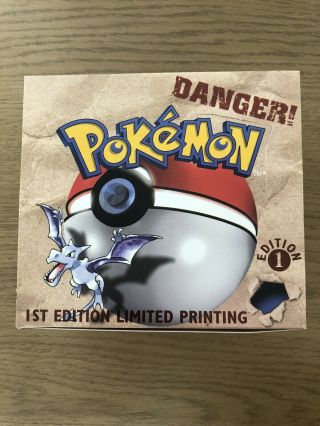 1st Edition Fossil Booster Box Empty Pokemon Cards Rare - Uk Seller -