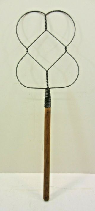 Antique Large Twisted Wire Rug Beater - Primitive Vintage Beater