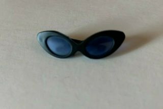 2 Vintage Barbie Black Cat Eye Sunglasses With Blue Lenses,  Wow