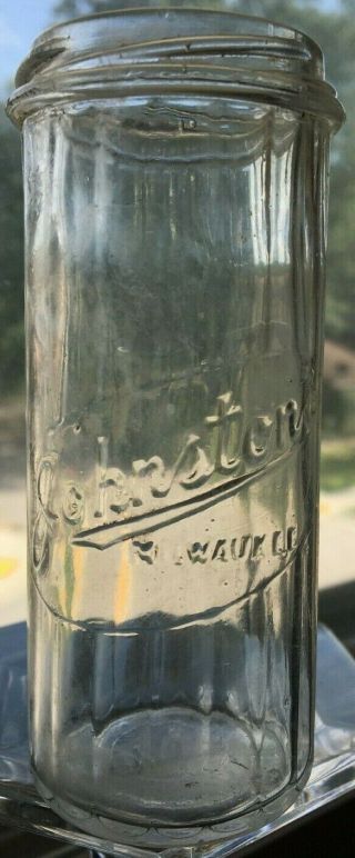 Rare 100 Year Old Paneled Candy Jar From Johnston 