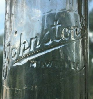 RARE 100 Year Old Paneled Candy Jar from JOHNSTON ' S MILWAUKEE Wisconsin 2