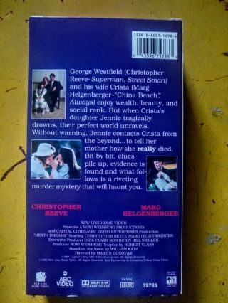 DEATH DREAMS VHS CHRISTOPHER REEVE,  RARE 90s Psychological Horror Thriller Cult 2